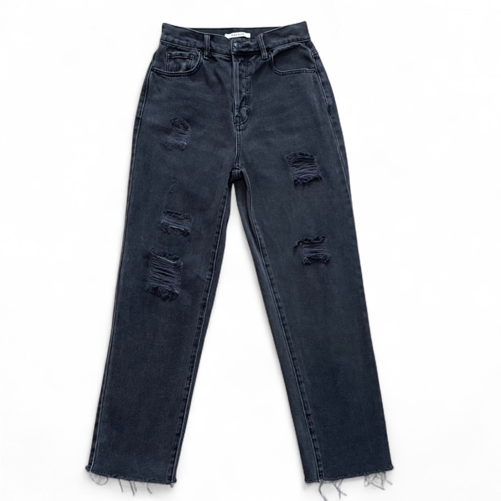 Pacsun Women’s High Rise Straight Ripped Black Denim Jeans Size 26